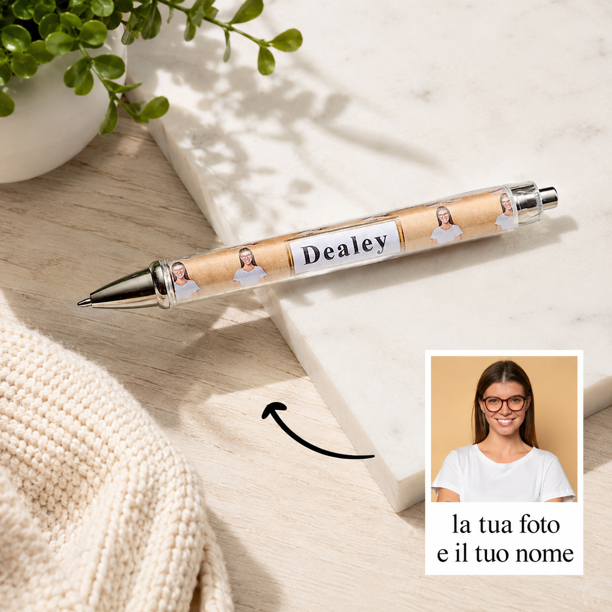 Penna a Sfera Personalizzata con Foto e Testo – Regalo per la Scuola